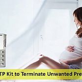 How does MTP Kit work for pregnancy termination?